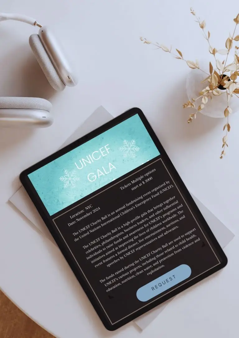 Nous Living Portal - Membership Concierge and Lifestyle services Unicef Gala