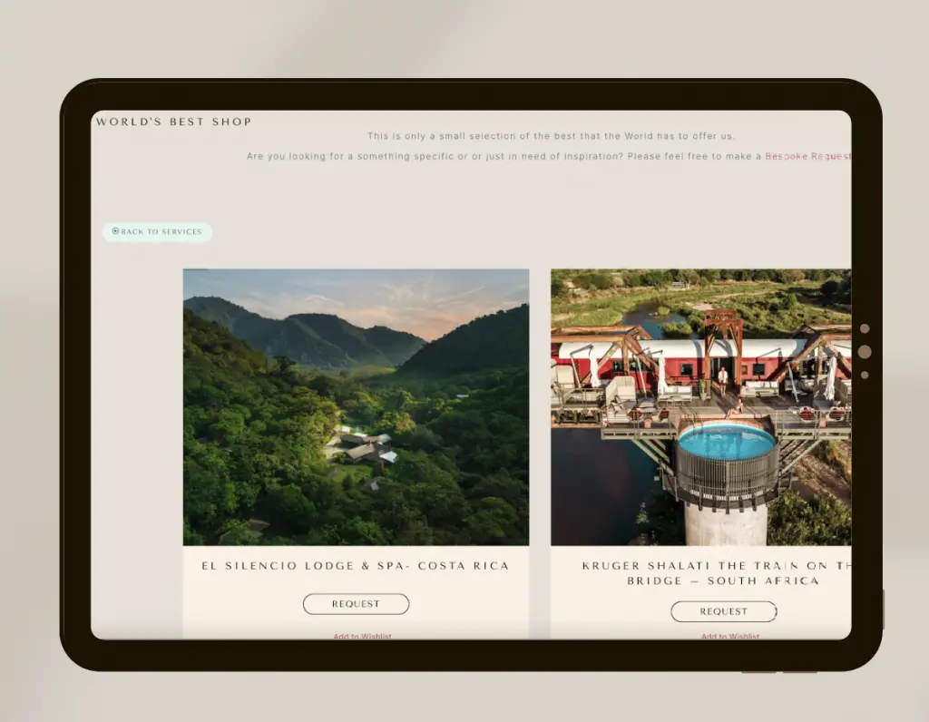 Nous Living Portal - Membership Concierge and Lifestyle services